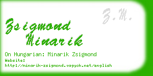 zsigmond minarik business card